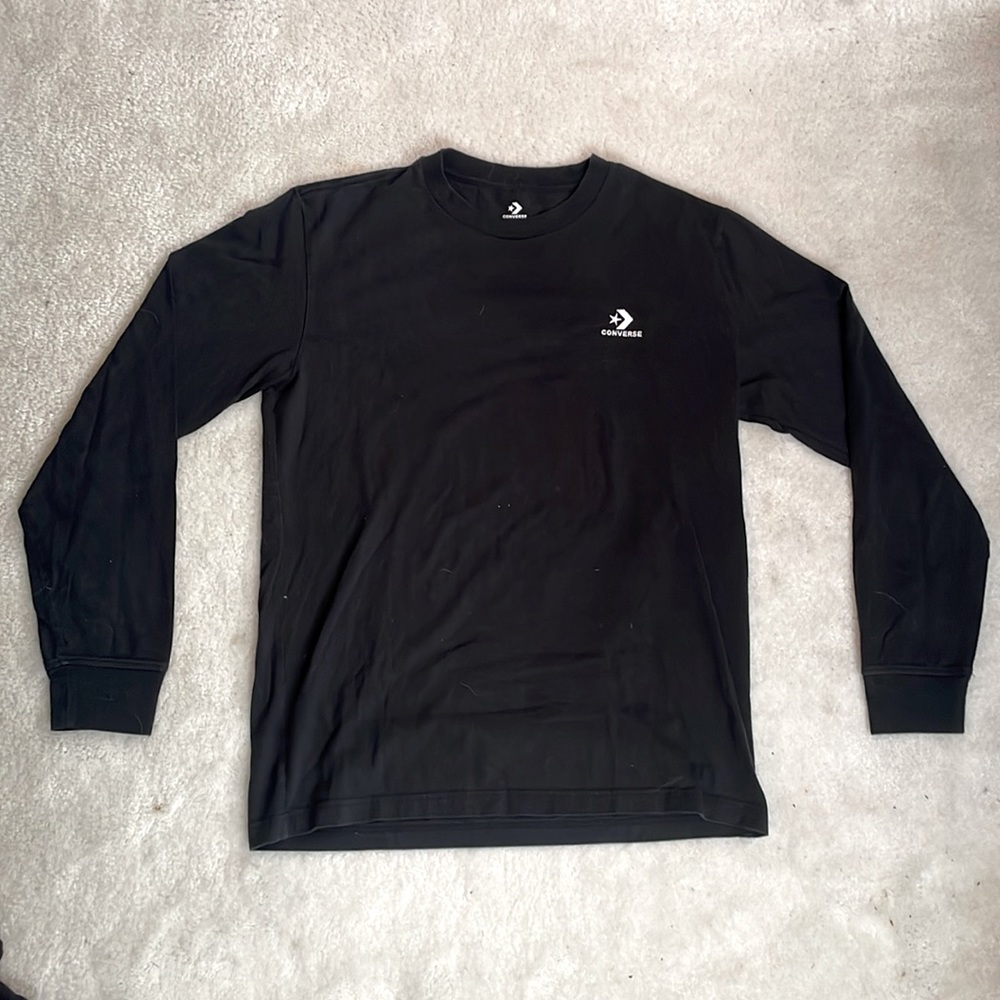 CONVERSE Men’s Long Sleeve Black SIZE M (Medium)